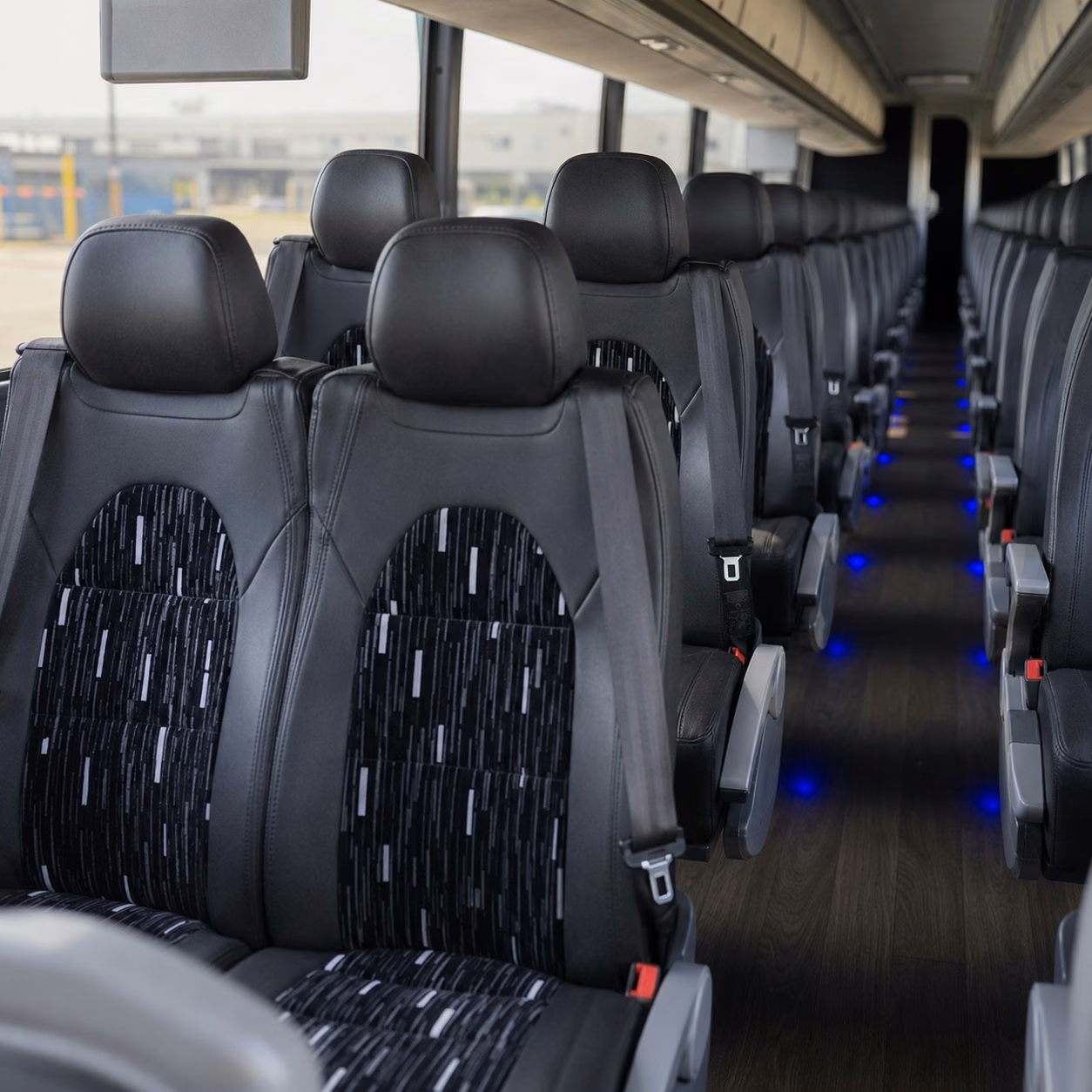 56 passenger charter bus interior
